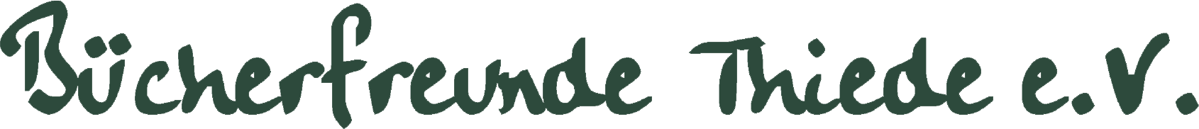 Logodarstellung der Bücherfreunde Thiede eV in dunkelgrün